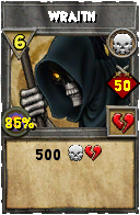 Wizard101 Death spell card: Wraith, Spell ID 14791