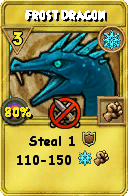 Wizard101 Ice spell card: Frost Dragon, Spell ID 14796