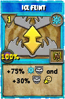 Wizard101 Ice spell card: Ice Feint, Spell ID 14797