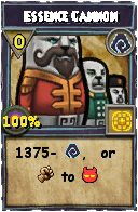 Wizard101 Shadow spell card: Essence Cannon, Spell ID 14799
