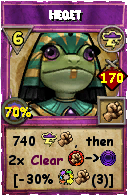 Wizard101 Storm spell card: Heqet, Spell ID 14804