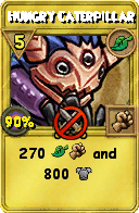 Wizard101 Life spell card: Hungry Caterpillar, Spell ID 14825