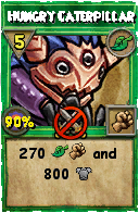 Wizard101 Life spell card: Hungry Caterpillar, Spell ID 14826