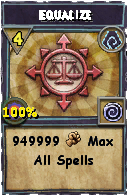 Wizard101 Shadow spell card: Equalize, Spell ID 14837