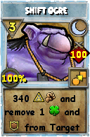 Wizard101 Moon spell card: Shift Ogre, Spell ID 14847