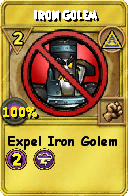 Wizard101 Myth spell card: Iron Golem, Spell ID 14852