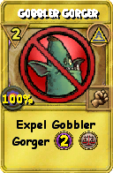Wizard101 Myth spell card: Gobbler Gorger, Spell ID 14858