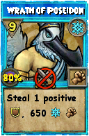 Wizard101 Ice spell card: Wrath of Poseidon, Spell ID 14865