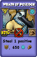 Wizard101 Ice spell card: Wrath of Poseidon, Spell ID 14865