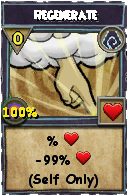 Wizard101 Shadow spell card: Regenerate, Spell ID 14871