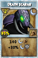 Wizard101 Moon spell card: Death Scarab, Spell ID 14880