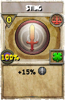 Wizard101 Balance spell card: Sting, Spell ID 14882