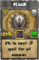 Wizard101 Death spell card: Plague, Spell ID 14883