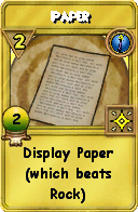 Wizard101 Cantrips spell card: Paper, Spell ID 14884