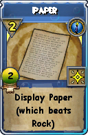 Wizard101 Cantrips spell card: Paper, Spell ID 14885
