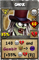 Wizard101 Death spell card: Ghoul, Spell ID 14888