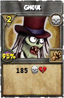 Wizard101 Death spell card: Ghoul, Spell ID 14890