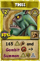 Wizard101 Myth spell card: Troll, Spell ID 14901