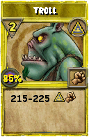 Wizard101 Myth spell card: Troll, Spell ID 14902