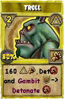 Wizard101 Myth spell card: Troll, Spell ID 14907