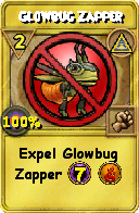 Wizard101 Myth spell card: Glowbug Zapper, Spell ID 14912