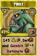 Wizard101 Myth spell card: Troll, Spell ID 14914