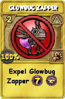 Wizard101 Myth spell card: Glowbug Zapper, Spell ID 14920