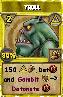 Wizard101 Myth spell card: Troll, Spell ID 14921