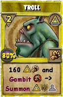 Wizard101 Myth spell card: Troll, Spell ID 14922