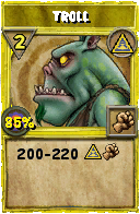 Wizard101 Myth spell card: Troll, Spell ID 14923
