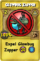 Wizard101 Myth spell card: Glowbug Zapper, Spell ID 14942