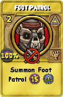 Wizard101 Myth spell card: Foot Patrol, Spell ID 14958