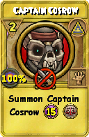 Wizard101 Myth spell card: Captain Cosrow, Spell ID 14974