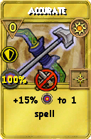 Wizard101 Sun spell card: Accurate, Spell ID 14495