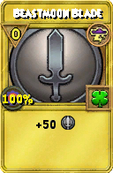 Wizard101 Storm spell card: Beastmoon Blade, Spell ID 14447