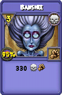 Wizard101 Death spell card: Banshee, Spell ID 14671