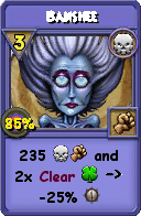 Wizard101 Death spell card: Banshee, Spell ID 14684