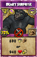 Wizard101 Storm spell card: Beary Surprise, Spell ID 14375
