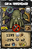 Wizard101 Death spell card: Grim Irredeemer, Spell ID 14343