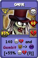 Wizard101 Death spell card: Ghoul, Spell ID 14898