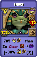 Wizard101 Storm spell card: Heqet, Spell ID 14820