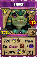 Wizard101 Storm spell card: Heqet, Spell ID 14818
