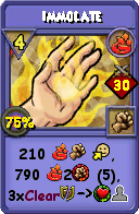 Wizard101 Fire spell card: Immolate, Spell ID 14299