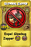 Wizard101 Myth spell card: Glowbug Zapper, Spell ID 14945