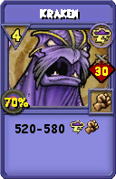 Wizard101 Storm spell card: Kraken, Spell ID 14322