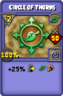 Wizard101 Life spell card: Circle of Thorns, Spell ID 14384
