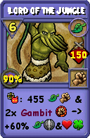 Wizard101 Life spell card: Lord of the Jungle, Spell ID 14507