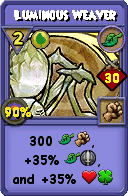 Wizard101 Life spell card: Luminous Weaver, Spell ID 14638