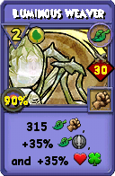 Wizard101 Life spell card: Luminous Weaver, Spell ID 14640