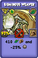 Wizard101 Life spell card: Luminous Weaver, Spell ID 14783